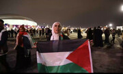جمهور كأس اسيا في قطر يرفعون اصواتهم دعما لفلسطين