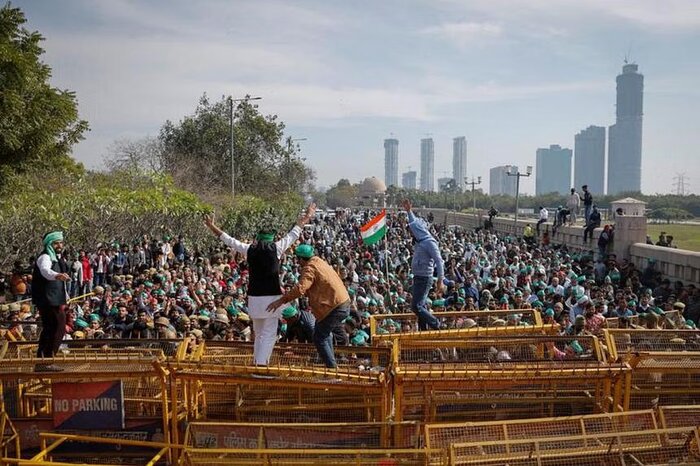 اعتراض ده‌ها هزار کشاورز در هند و تدابیر شدید امنیتی پلیس