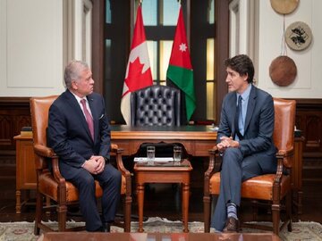 برقراری آتش‌بس در غزه خواسته پادشاه اردن و نخست‌وزیر کانادا