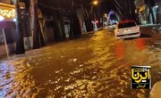 فیلم | بارش شدید باران و آبگرفتگی معابر خرم‌آباد