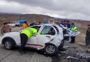 تصادف در جاده میانه - قره آغاج یک کشته و هفت مصدوم داشت