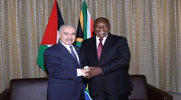 دیدار نخست‌وزیر فلسطین با رامافوسا و تقدیر از آفریقای جنوبی برای شکایت علیه رژیم صهیونیستی