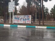 تبلیغات انتخاباتی در یزد تحت تاثیر بارش باران+فیلم