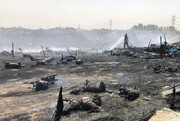 ۱۸ راس بز در آتش سوزی یک دامداری در فیروزکوه تلف شدند
