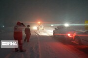 امدادرسانی جمعیت هلال احمر قزوین به ۱۲۴۳ گرفتار در برف