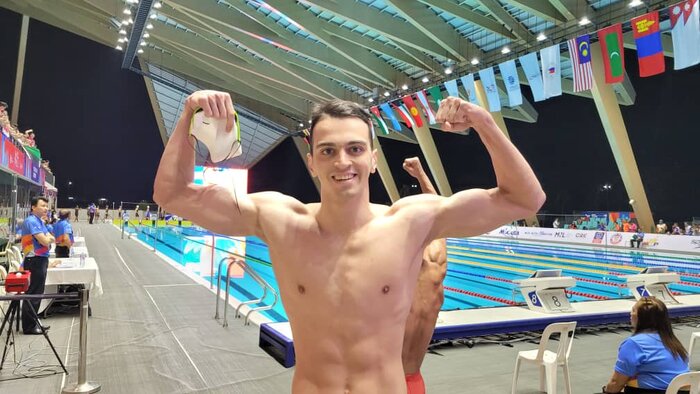 ادامه رکوردشکنی‌های سریع‌ترین شناگر ایران در کشور آلمان؛ هتریک عبدلی در ۵۰ مترآزاد