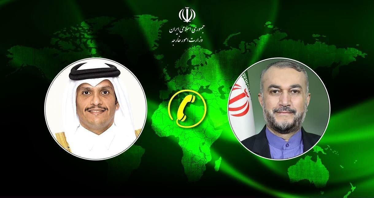 Iran, Qatar FMs review latest situation of war, genocide against Gaza