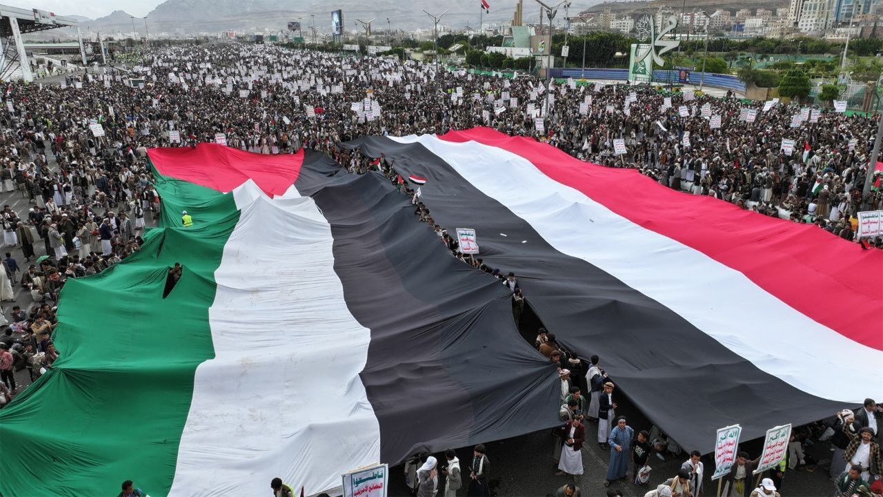 Jemeniten marschieren zur Unterstützung der Menschen in Gaza