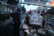 آتش‌سوزی خودرو در مشهد جان یک نفر را گرفت