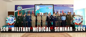 همایش چالش نیروهای نظامی سازمان همکاری شانگهای در حوزه پزشکی در پاکستان + فیلم