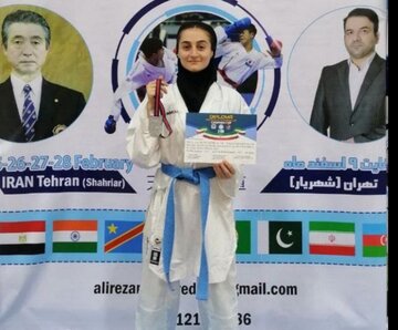 درخشش دانشجوی دانشگاه کردستان در مسابقات بین‌المللی شوتوکان تن شین