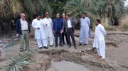 معاون وزیر جهاد کشاورزی خسارات سیل در شهرستان‌های قصرقند و نیکشهر را بررسی کرد