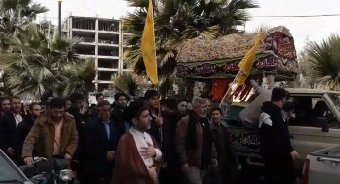 شهید مدافع حرم در ساوه تشییع شد