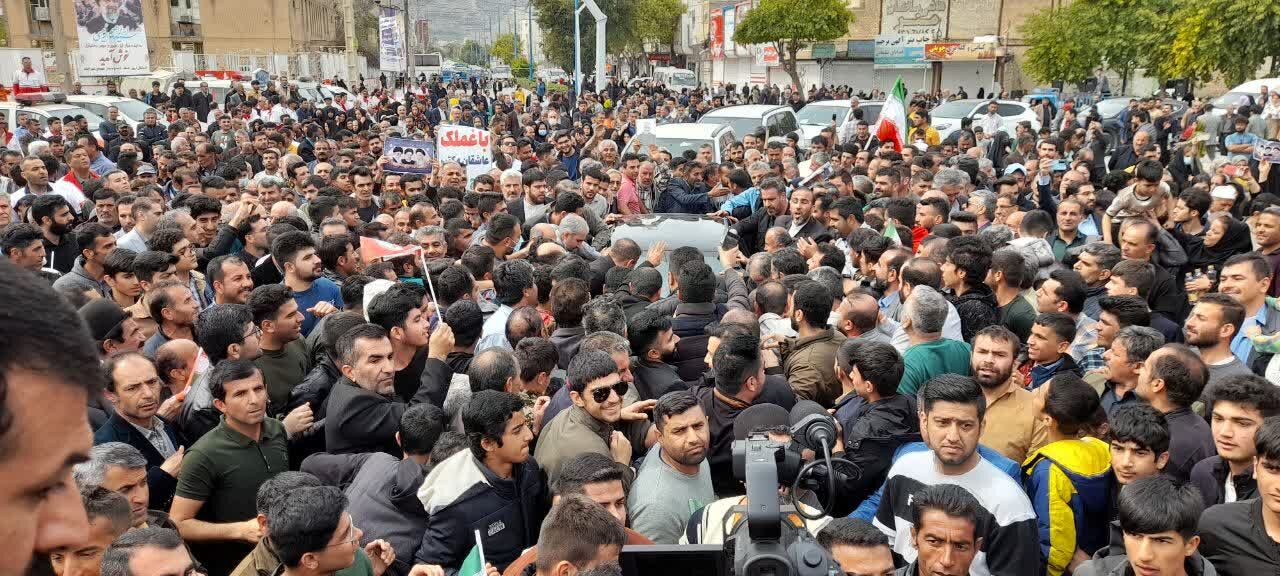 ایذه در استقبال از رییسی سنگ تمام گذاشت