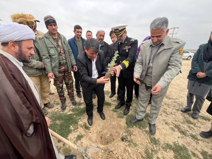 احیای حاشیه تالاب بینالمللی آلاگل با درختکاری