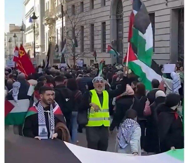 Thousands of pro-Palestinian protesters march in Madrid