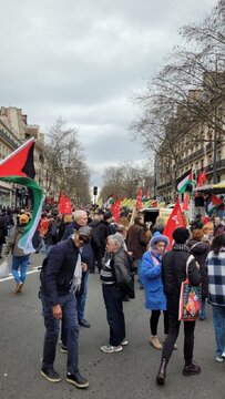 Manifestations aujourd'hui samedi 9 mars 2024 à Paris en soutien à la résistance palestinienne et à Gaza