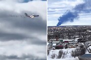 سقوط هواپیمای ترابری نظامی با ۱۵ سرنشین در روسیه + فیلم
