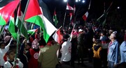 گزارش میدانی ایرنا از راهپیمایی حامیان غزه در سوریه + فیلم