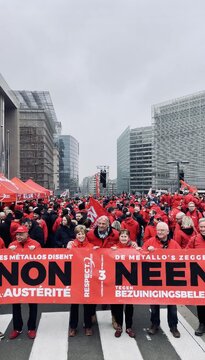 Belgique : une manifestation contre l’austérité imposée par l’UE