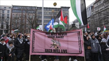 حامیان فلسطین در پایتخت آلمان تظاهرات کردند