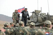 تمرین نظامی تانک‌های ارتش کره شمالی / جونگ اون فرماندهی را برعهده داشت
