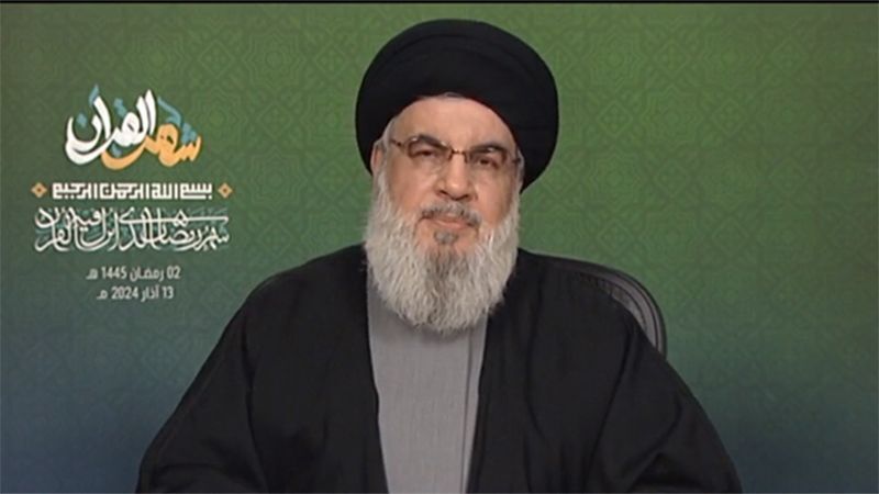 Nasrallah raps Biden for failing to stop war on Gaza
