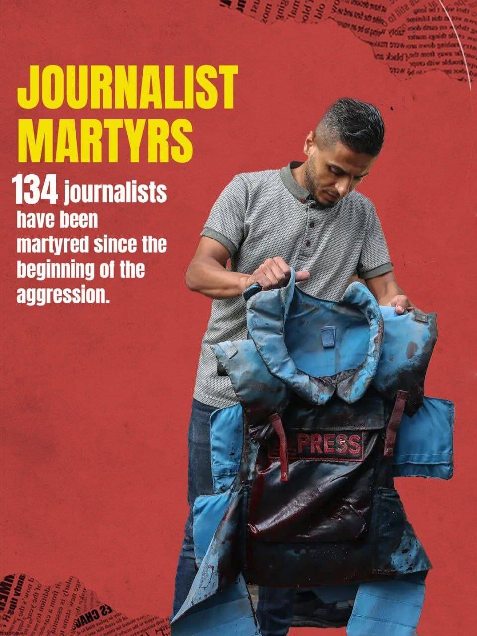 Over 130 journalists killed since October 7 in Gaza