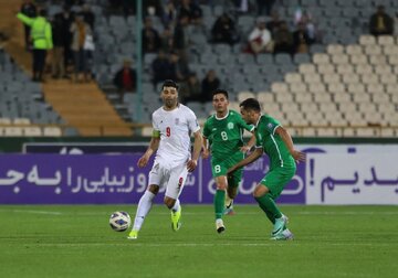 برتری تیم ملی فوتبال مقابل ترکمنستان در نیمه نخست