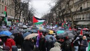خیابان های پاریس شاهد راهپیمایی حامیان فلسطین