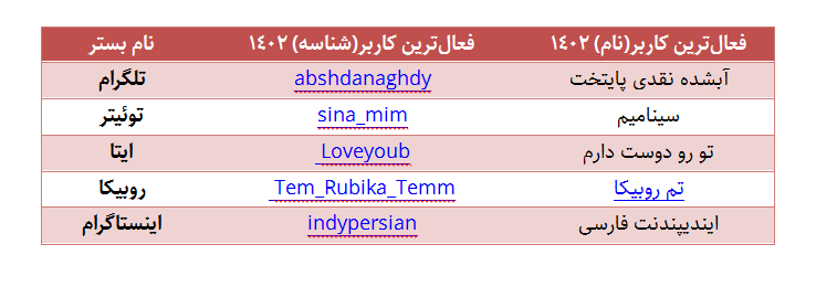 در سال ۱۴۰۲، در شبکهها و پیامرسانهای داخلی و خارجی چه گذشت؟