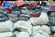 بیش از ۱۰ تن البسه قاچاق در کامیاران کشف شد