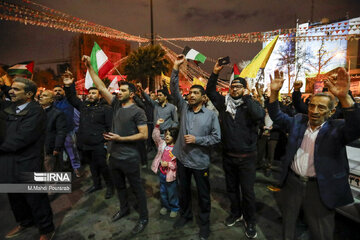 Soutien à Gaza : un groupe de personnes réunis à Téhéran pour condamner les crimes israéliens le 25 mars 2024. (Photo : Mohammad Mahdi Pourarab)