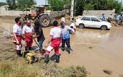 هلال احمر اصفهان به ۲۴۵ فرد گرفتار در سیلاب امدادرسانی کرد