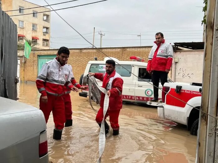 امدادرسانی به یکهزار و ۹۷۶ نفر متاثر از بارندگی در خوزستان