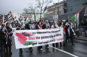 Die Franzosen demonstrieren zur Unterstützung Palästinas