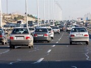 ترافیک در خروجی کلانشهر مشهد سنگین است