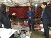 استقبال گردشگران نوروزی همدان از سیاه چادرهای عشایری