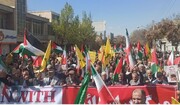 ندای مرگ بر اسرائیل در آسمان زنجان طنین انداز شد + فیلم