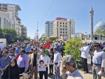 حضور حماسی مرزنشینان خلیج فارس در راهپیمایی روز جهانی قدس