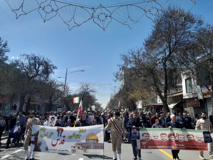 مردم استان اردبیل در حمایت از مردم مظلوم غزه به خیابان‌ها آمدند
