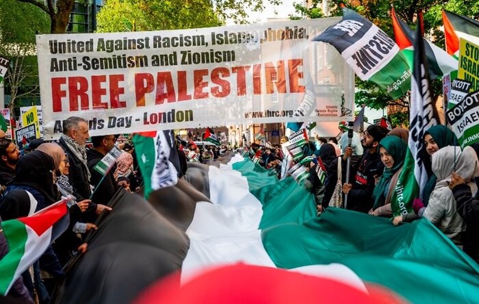 فریاد مرگ بر اسرائیل بار دیگر خیابان‌های مرکز لندن را به لرزه درآورد