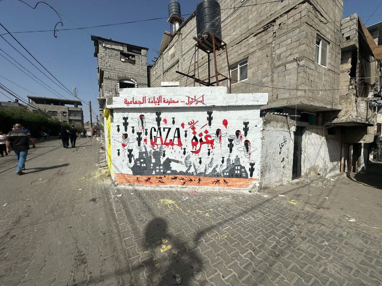 غزة: جداريات وإفطارات للنازحين في يوم القدس العالمي