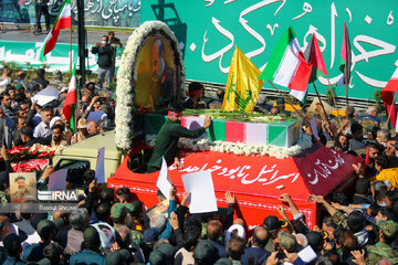 Funeral por el mártir Mohamad Reza Zahedi en Isfahán