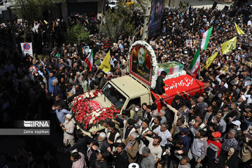 Funeral por el mártir Mohamad Reza Zahedi en Isfahán