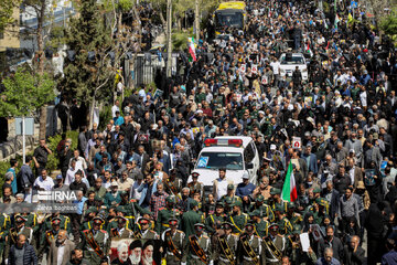 Funeral por el mártir Mohamad Reza Zahedi en Isfahán