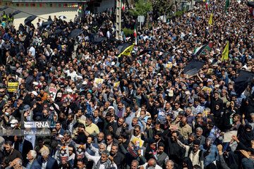 Funeral por el mártir Mohamad Reza Zahedi en Isfahán