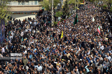 Funeral por el mártir Mohamad Reza Zahedi en Isfahán