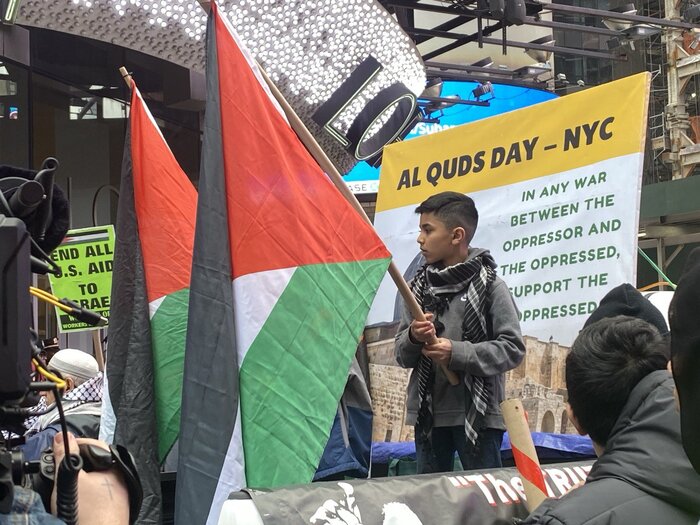 فریاد آزادی فلسطین خیابان‌های نیویورک آمریکا را به لرزه درآورد