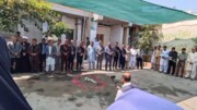 فیلم | گلباران محل شهادت شهدای حادثه تروریستی چابهار با حضور فرهنگیان